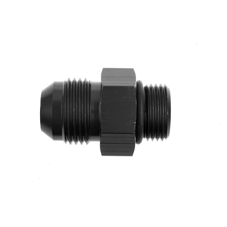Red Horse Performance -16 MALE TO -12 O-RING PORT ADAPTER (HIGH FLOW RADIUS ORB) - BLACK 920-16-12-2